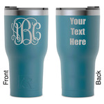 Monogram RTIC Tumbler - Dark Teal - Laser Engraved - Double-Sided