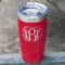 Monogram Red Polar Camel Tumbler - 20oz - Angled