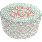 Monogram Round Pouf Ottoman