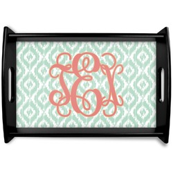 Monogram Black Wooden Tray - Small