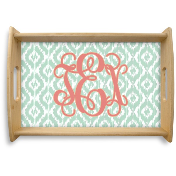 Custom Monogram Natural Wooden Tray - Small