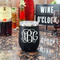 Monogram Stainless Wine Tumblers - Black - Single Sided - In Context