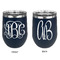 Monogram Stainless Wine Tumblers - Navy - Double Sided - Approval