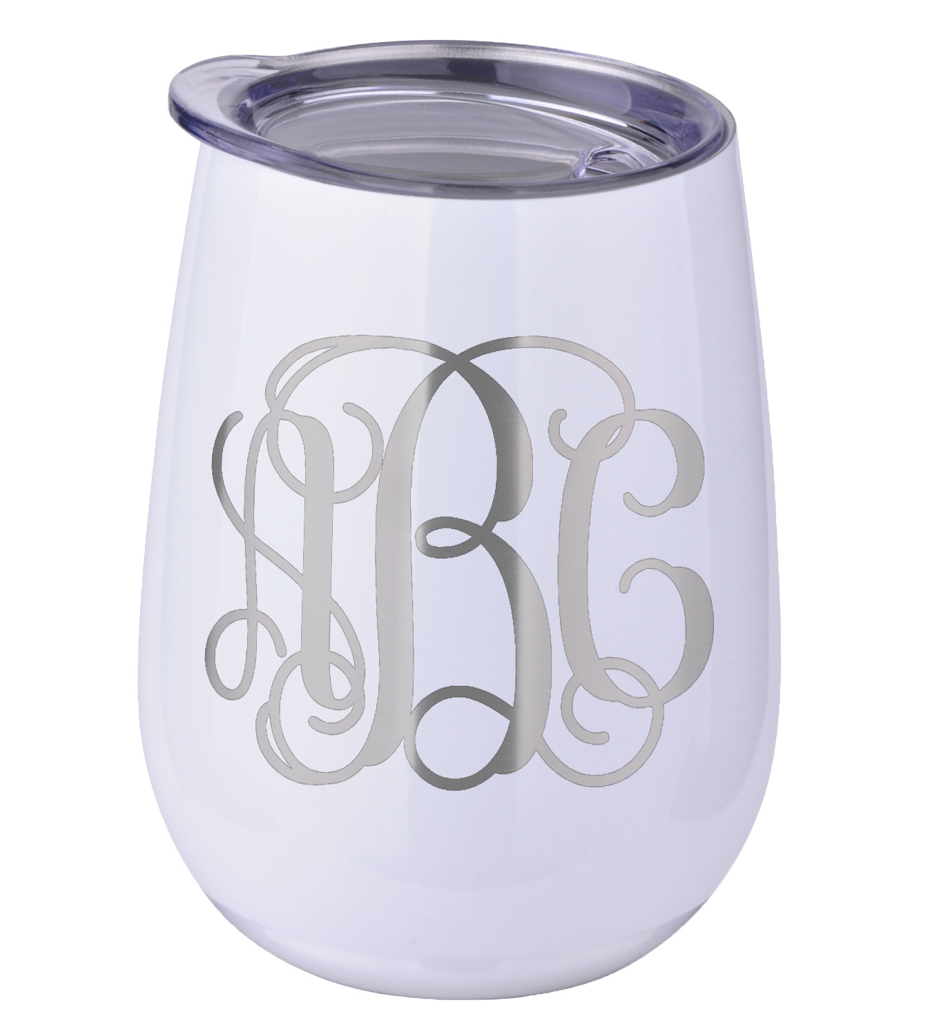 Monogram Stemless Wine Tumbler 5 Color Choices Stainless Steel Personalized Youcustomizeit 1056