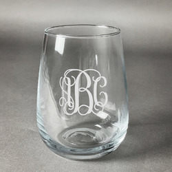 Monogram Stemless Wine Glass - Laser Engraved- Single
