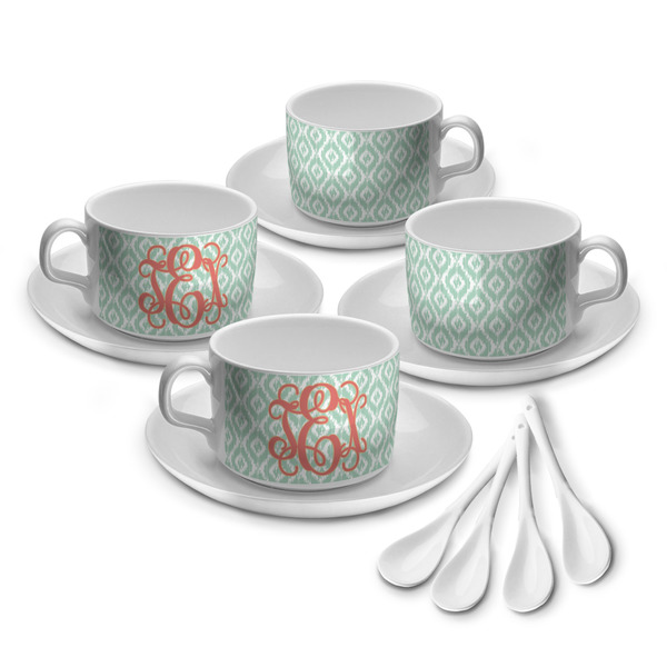 Custom Monogram Tea Cup - Set of 4