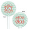 Monogram White Plastic 5.5" Stir Stick - Double Sided - Round - Front & Back