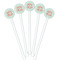 Monogram White Plastic 5.5" Stir Stick - Fan View