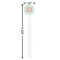 Monogram White Plastic 5.5" Stir Stick - Round - Dimensions