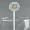 Monogram White Plastic 5.5" Stir Stick - Round - Main