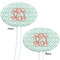 Monogram White Plastic 7" Stir Stick - Double Sided - Oval - Front & Back