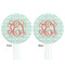 Monogram White Plastic 7" Stir Stick - Double Sided - Round - Front & Back