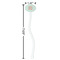 Monogram White Plastic 7" Stir Stick - Oval - Dimensions