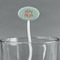 Monogram White Plastic 7" Stir Stick - Oval - Main