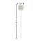 Monogram White Plastic 7" Stir Stick - Round - Dimensions