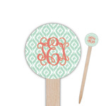 Monogram Round Wooden Food Picks