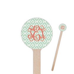 Monogram 6" Round Wooden Stir Sticks - Double-Sided