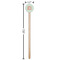 Monogram Wooden 7.5" Stir Stick - Round - Dimensions