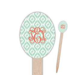 Monogram Oval Wooden Food Picks