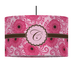 Gerbera Daisy 12" Drum Pendant Lamp - Fabric (Personalized)