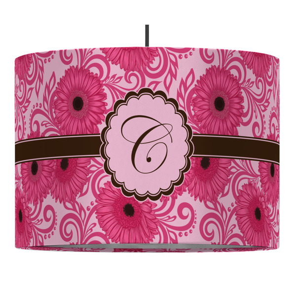 Custom Gerbera Daisy 16" Drum Pendant Lamp - Fabric (Personalized)