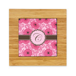 Gerbera Daisy Bamboo Trivet with Ceramic Tile Insert (Personalized)