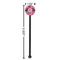 Gerbera Daisy Black Plastic 5.5" Stir Stick - Round - Dimensions