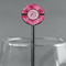 Gerbera Daisy Black Plastic 5.5" Stir Stick - Round - Main