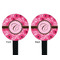 Gerbera Daisy Black Plastic 7" Stir Stick - Double Sided - Round - Front & Back