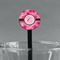 Gerbera Daisy Black Plastic 7" Stir Stick - Round - Main