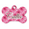 Gerbera Daisy Bone Shaped Dog ID Tag - Large - Front