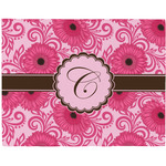 Gerbera Daisy Woven Fabric Placemat - Twill w/ Initial