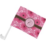 Gerbera Daisy Car Flag - Small w/ Initial