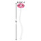 Gerbera Daisy Clear Plastic 7" Stir Stick - Oval - Dimensions