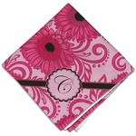 Gerbera Daisy Cloth Dinner Napkin - Single w/ Initial