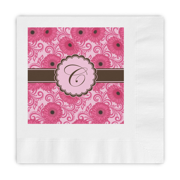 Custom Gerbera Daisy Embossed Decorative Napkins (Personalized)