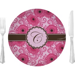 Gerbera Daisy Glass Lunch / Dinner Plate 10" (Personalized)