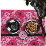 Gerbera Daisy Dog Food Mat - Large w/ Initial