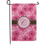 Gerbera Daisy Small Garden Flag - Double Sided w/ Initial