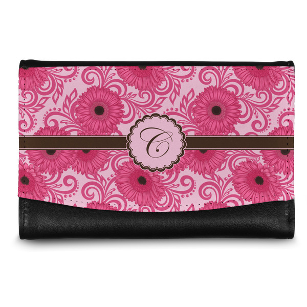 Custom Gerbera Daisy Genuine Leather Women's Wallet - Small (Personalized)