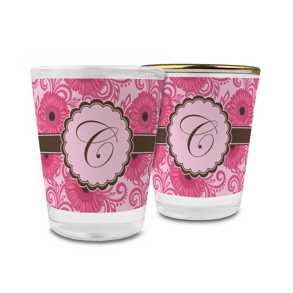 Custom Gerbera Daisy Glass Shot Glass - 1.5 oz (Personalized)