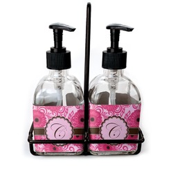 Gerbera Daisy Glass Soap & Lotion Bottle Set (Personalized)