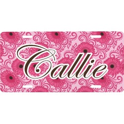 Gerbera Daisy Front License Plate (Personalized)