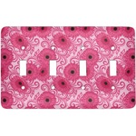 Gerbera Daisy Light Switch Cover (4 Toggle Plate)