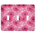 Gerbera Daisy Light Switch Cover (3 Toggle Plate)