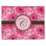 Gerbera Daisy Single-Sided Linen Placemat - Single w/ Initial