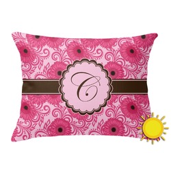 Gerbera Daisy Outdoor Throw Pillow (Rectangular) (Personalized)