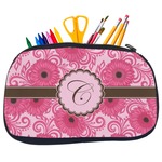 Gerbera Daisy Neoprene Pencil Case - Medium w/ Initial