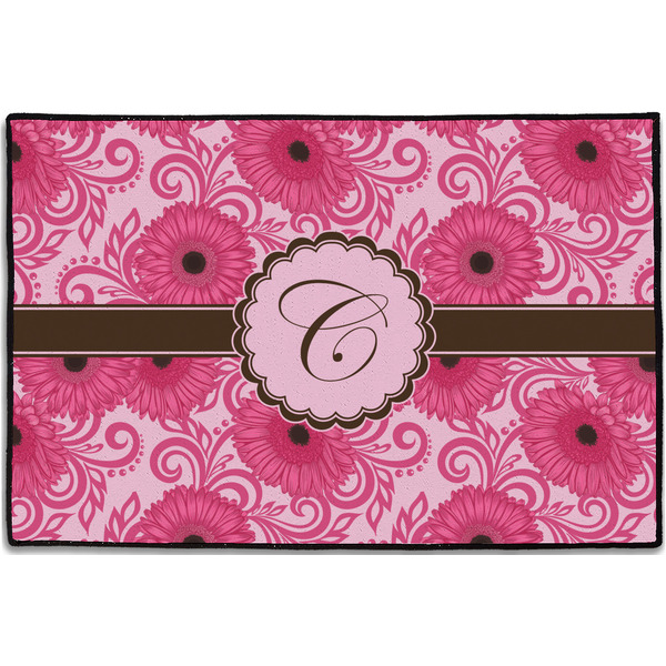 Custom Gerbera Daisy Door Mat - 36"x24" (Personalized)