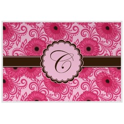 Gerbera Daisy Laminated Placemat w/ Initial